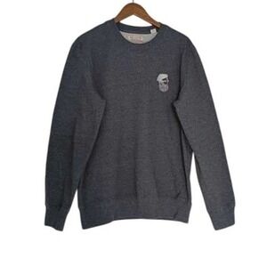 KATXI CLOTHING Sweatshirt Mens L Dark Gray Skull Graphic Recycled Cotton‎